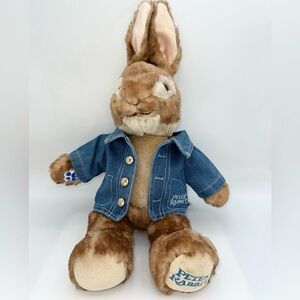 Build a Bear Workshop Peter Rabbit Plush Stuffed Animal With Denim Jacket 2017